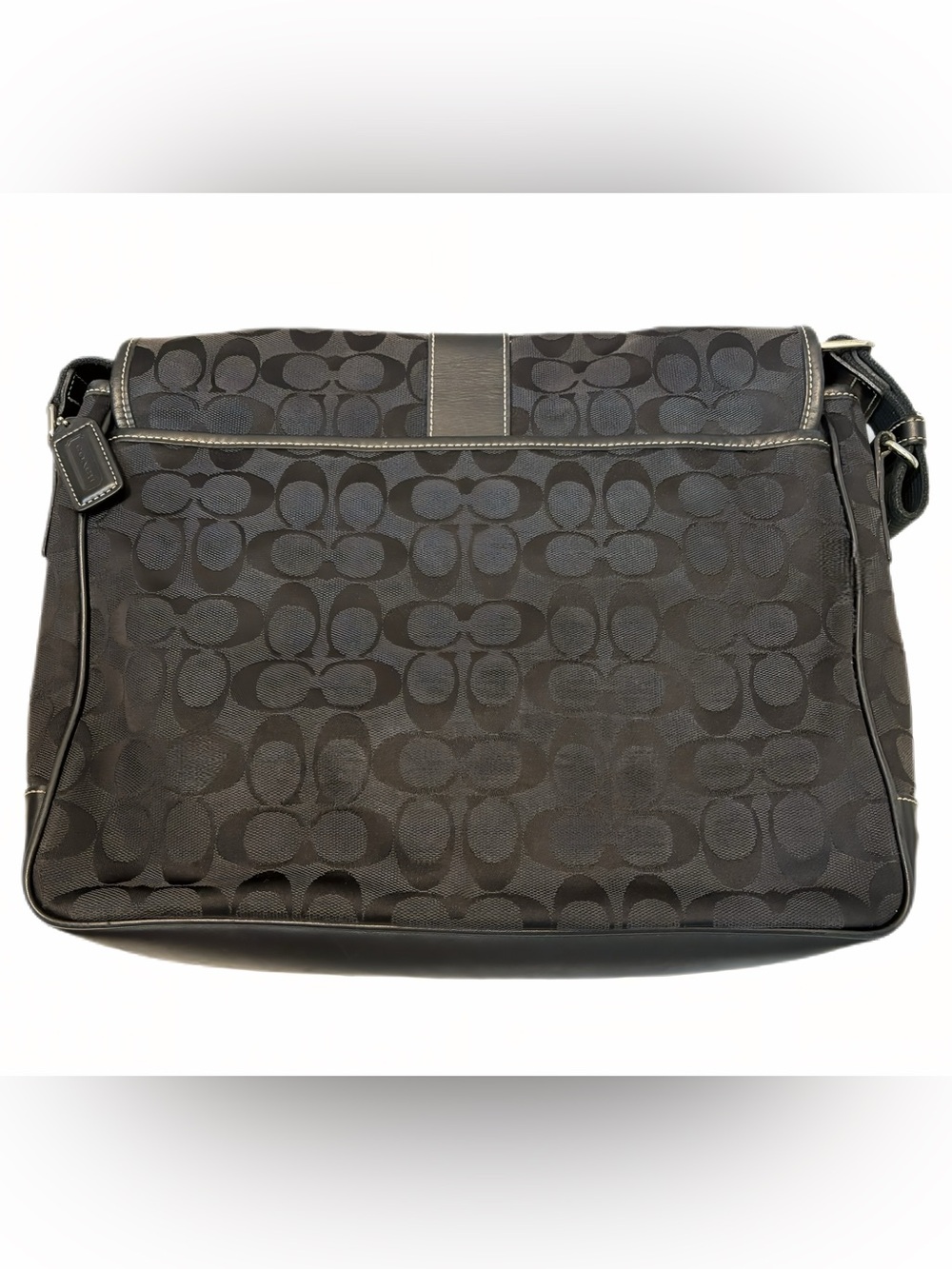 Coach 2001 Transatlantic Black Field Messenger Bag C1R-5229 - Picture 3 of 15